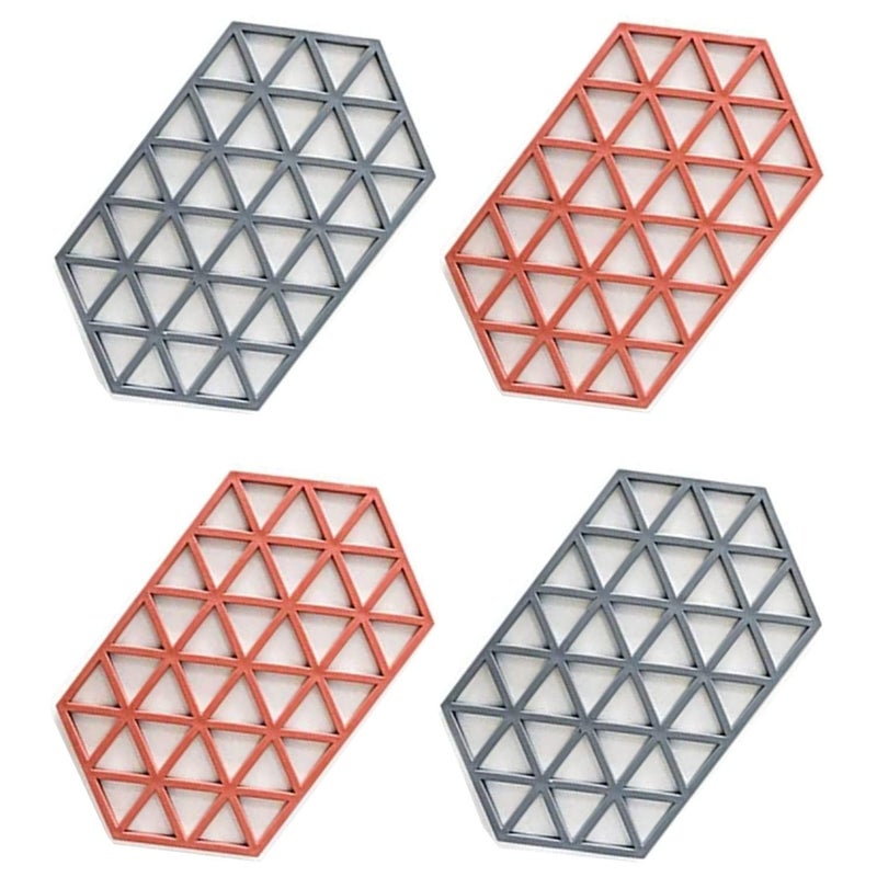 DORMICO Soft Silicone Drying Mat Multi-Use Trivets Non-Slip Drink Coaster Reusable Cup Mat Insulated Pad Flexible Durable Trivets for Kitchen Worktops (Pack of 4) - Image 1