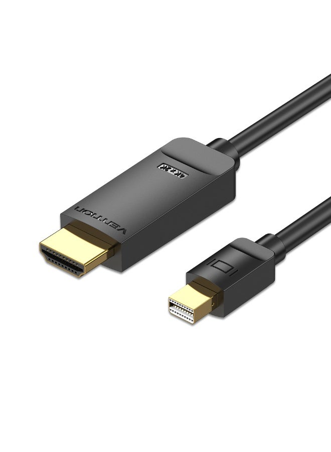 VENTION 4K Mini DisplayPort to HDMI Cable 1.5M Black Model # HAHBG - Image 1