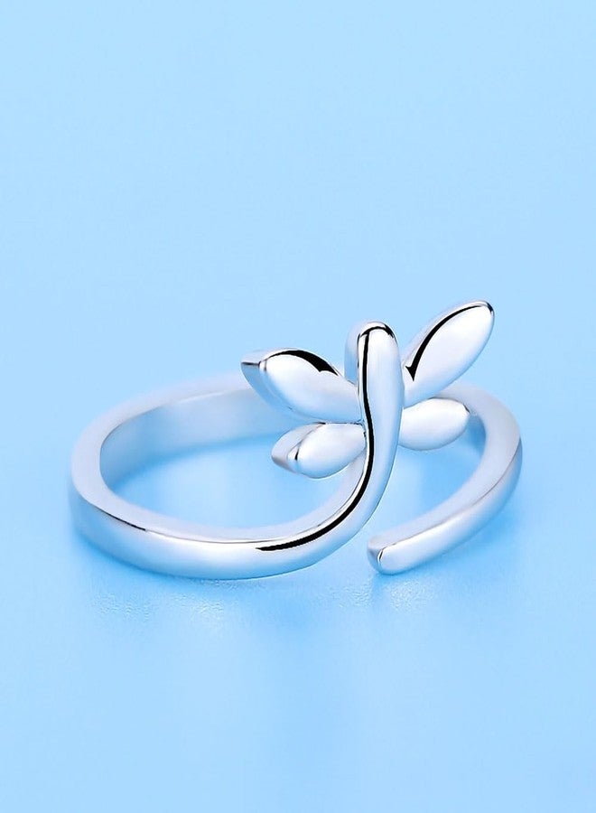 Shejuety Women's Silver Ring Adjustable Dragonfly Silver Open Band Fashionable and Cute Creative Ring Suitable for Various Festival Gifts Fashion Jewelry - Image 4