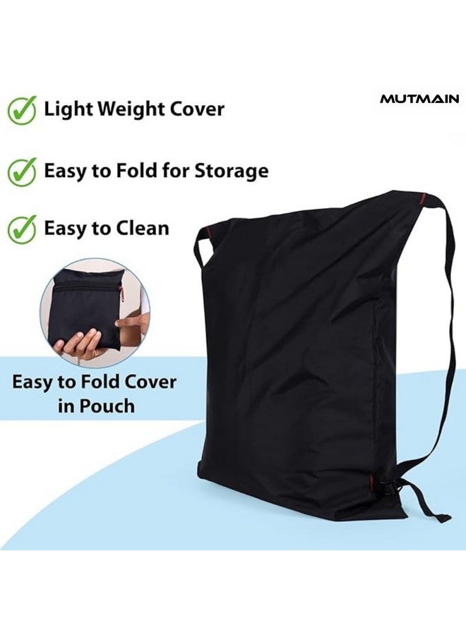 MUTMAIN Full Bag Cover Waterproof rain Cover for Backpack with Storage Pouch, All Side Covered Bag for School, Laptop, Travel Bags with Shoulder Strap, PU Coating Material (45L Full Bag Cover) - Image 3