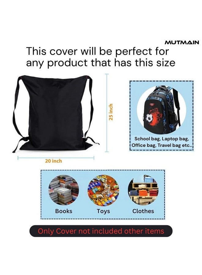MUTMAIN Full Bag Cover Waterproof rain Cover for Backpack with Storage Pouch, All Side Covered Bag for School, Laptop, Travel Bags with Shoulder Strap, PU Coating Material (45L Full Bag Cover) - Image 2