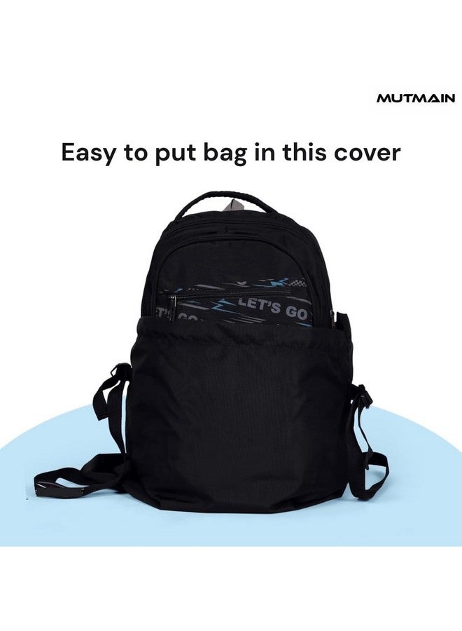 MUTMAIN Full Bag Cover Waterproof rain Cover for Backpack with Storage Pouch, All Side Covered Bag for School, Laptop, Travel Bags with Shoulder Strap, PU Coating Material (45L Full Bag Cover) - Image 5