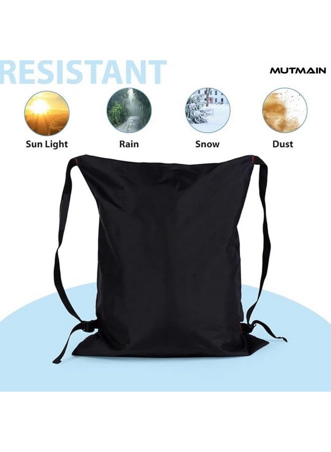 MUTMAIN Full Bag Cover Waterproof rain Cover for Backpack with Storage Pouch, All Side Covered Bag for School, Laptop, Travel Bags with Shoulder Strap, PU Coating Material (45L Full Bag Cover) - Image 4