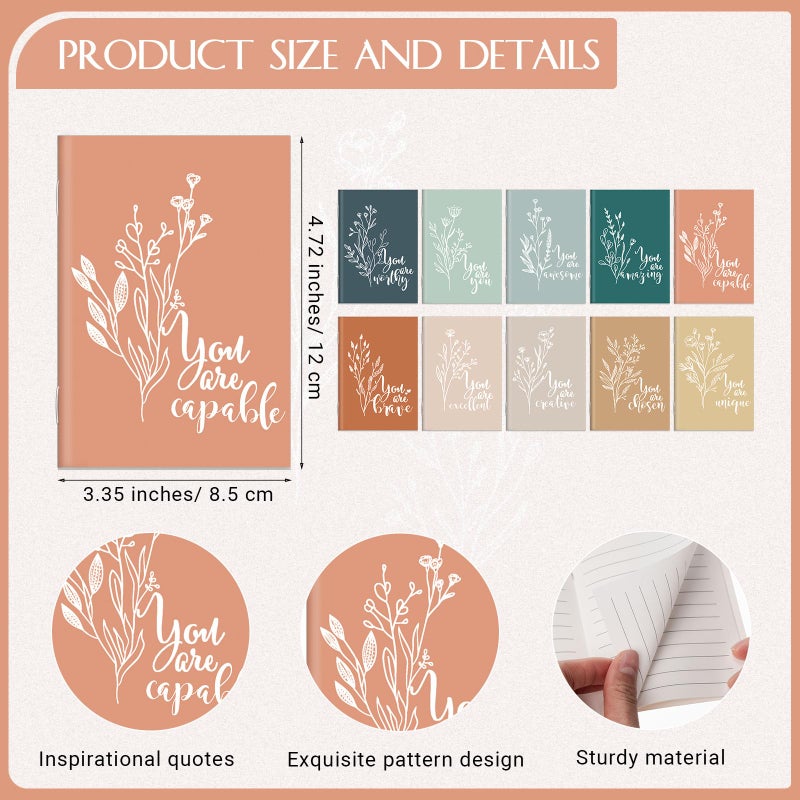 Affrolling 60 Pcs Inspirational Notebooks Motivational Mini Notepads with Pen Bulk Aesthetic International Women's Day Gift for Social Worker Employee Office Staff Team Teacher Nurse (Bright Colors) - Image 2