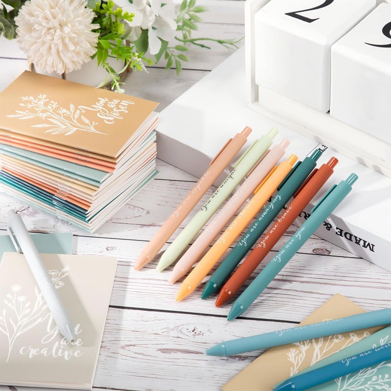 Affrolling 60 Pcs Inspirational Notebooks Motivational Mini Notepads with Pen Bulk Aesthetic International Women's Day Gift for Social Worker Employee Office Staff Team Teacher Nurse (Bright Colors) - Image 4