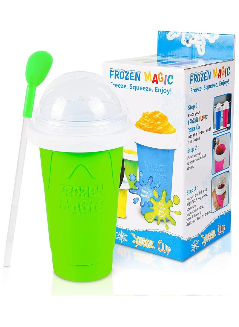 Intag - Frozen Magic Slushy Maker Squeeze Cup, Portable Silica Freeze Mug for Milkshake Slush and Ice Cream Smoothie, Quick Frozen Smoothies Slushy Ice Cream Maker with Dome Lids - Image 1