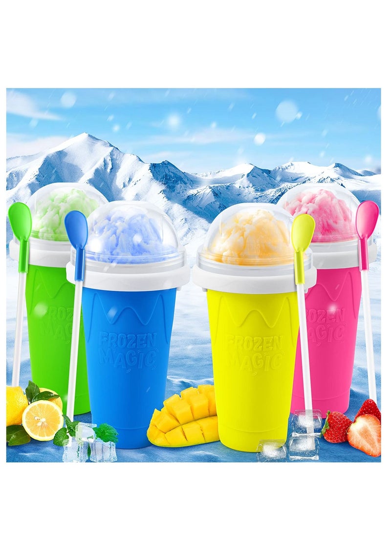Intag - Frozen Magic Slushy Maker Squeeze Cup, Portable Silica Freeze Mug for Milkshake Slush and Ice Cream Smoothie, Quick Frozen Smoothies Slushy Ice Cream Maker with Dome Lids - Image 1