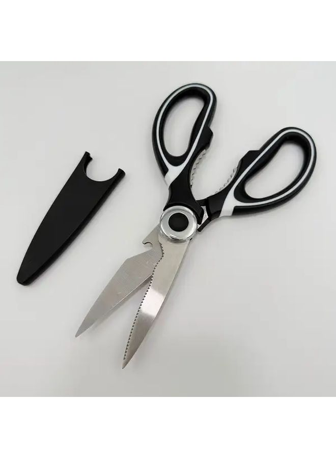 Black Kitchen Shears Sharp Multipurpose Scissors For Cutting Chicken Fish Meal Prep - Image 2