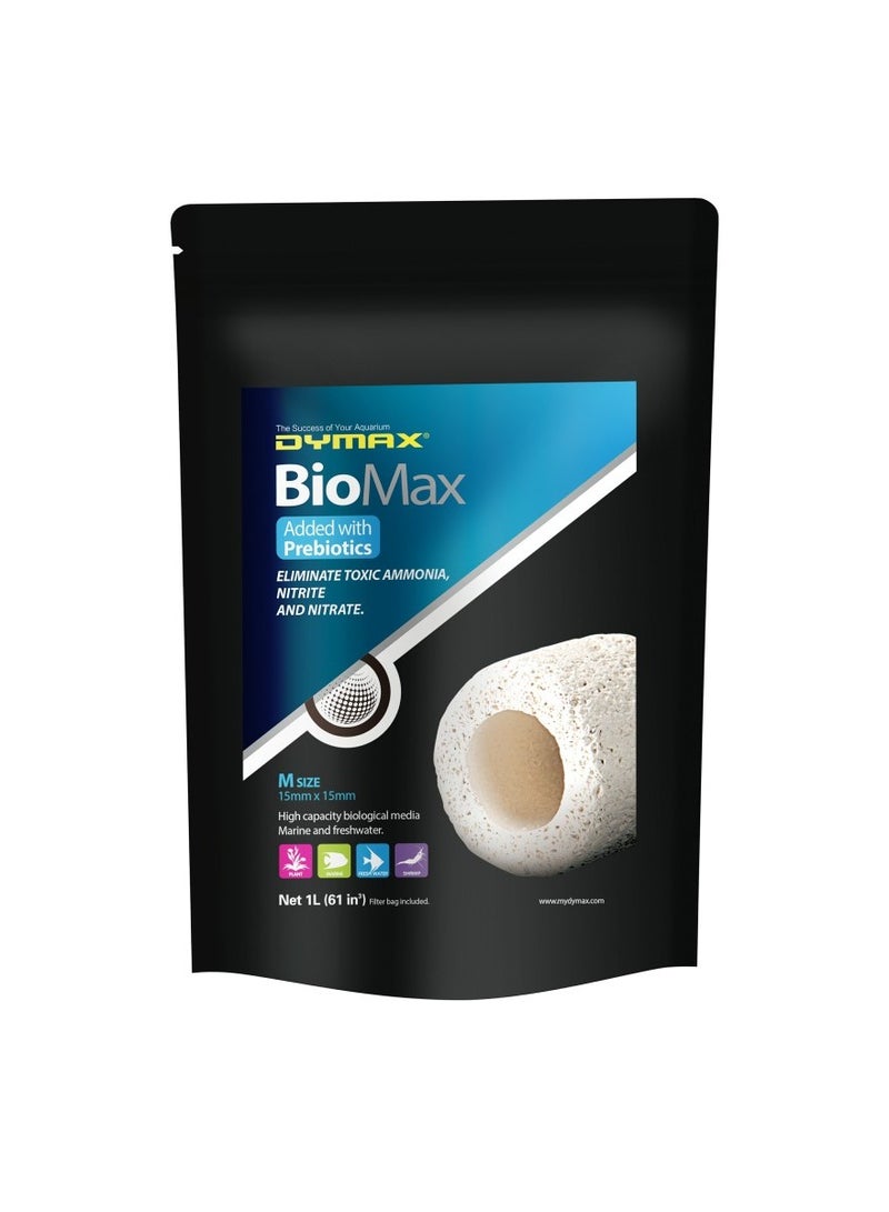 Dymax Bio Max Filter Media – 1L | Biological Filtration for Aquariums