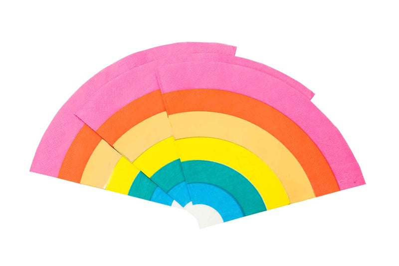 Talking Tables Rainbow Shaped Napkins -Colourful Party Birthday Party Supplies for Boys or Girls | Pack of 16 - , Gold - Image 2