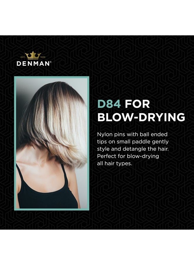 DENMAN D84 Small Paddle Cushion Hair Brush for Blow-Drying & Detangling - Comfortable Styling, Straightening & Smoothing - Image 3