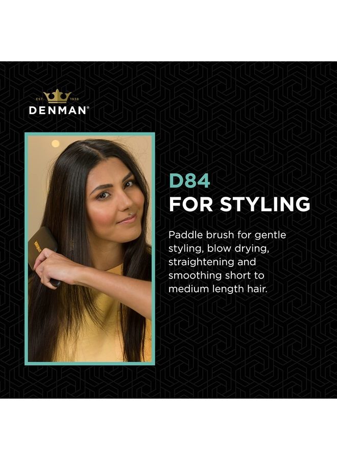 DENMAN D84 Small Paddle Cushion Hair Brush for Blow-Drying & Detangling - Comfortable Styling, Straightening & Smoothing - Image 4