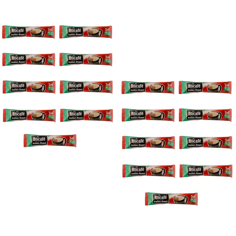 SFU E Com Alicafe Italian Roast 3 in 1 Instant Coffee | Smooth With Microground Coffee | Instant Coffee Sachets | (18 x 16.5g) - Image 1
