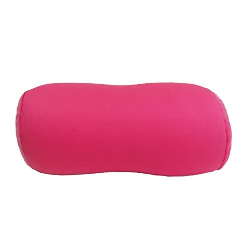 Wolf Essentials Microbead Bolster Tube Travel Pillow - Compact Neck Roll Pillow for Airplane, Car, or Home - Soft Lumbar Support Pillow - Pink - Image 4