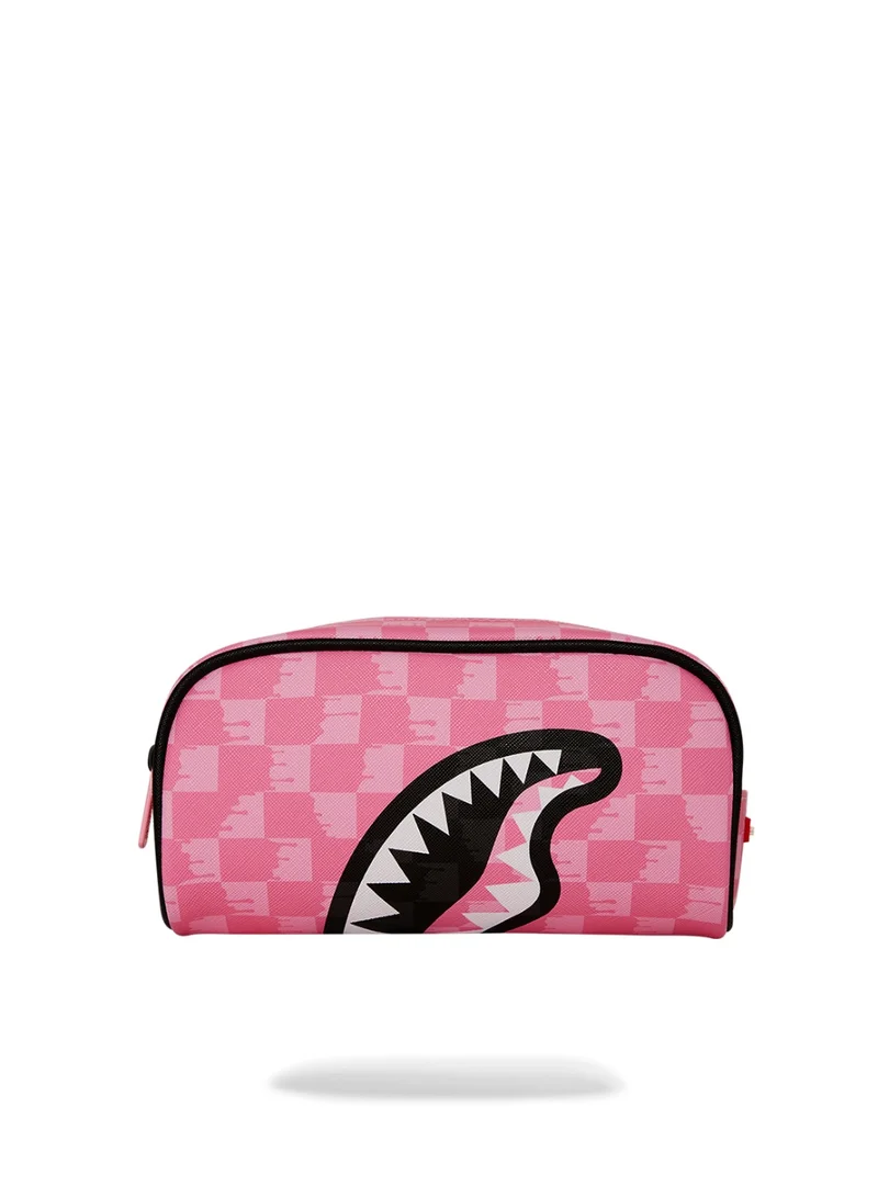 سبراي جراوند PINK AND BLACK DRIP CHECK PENCIL POUCH