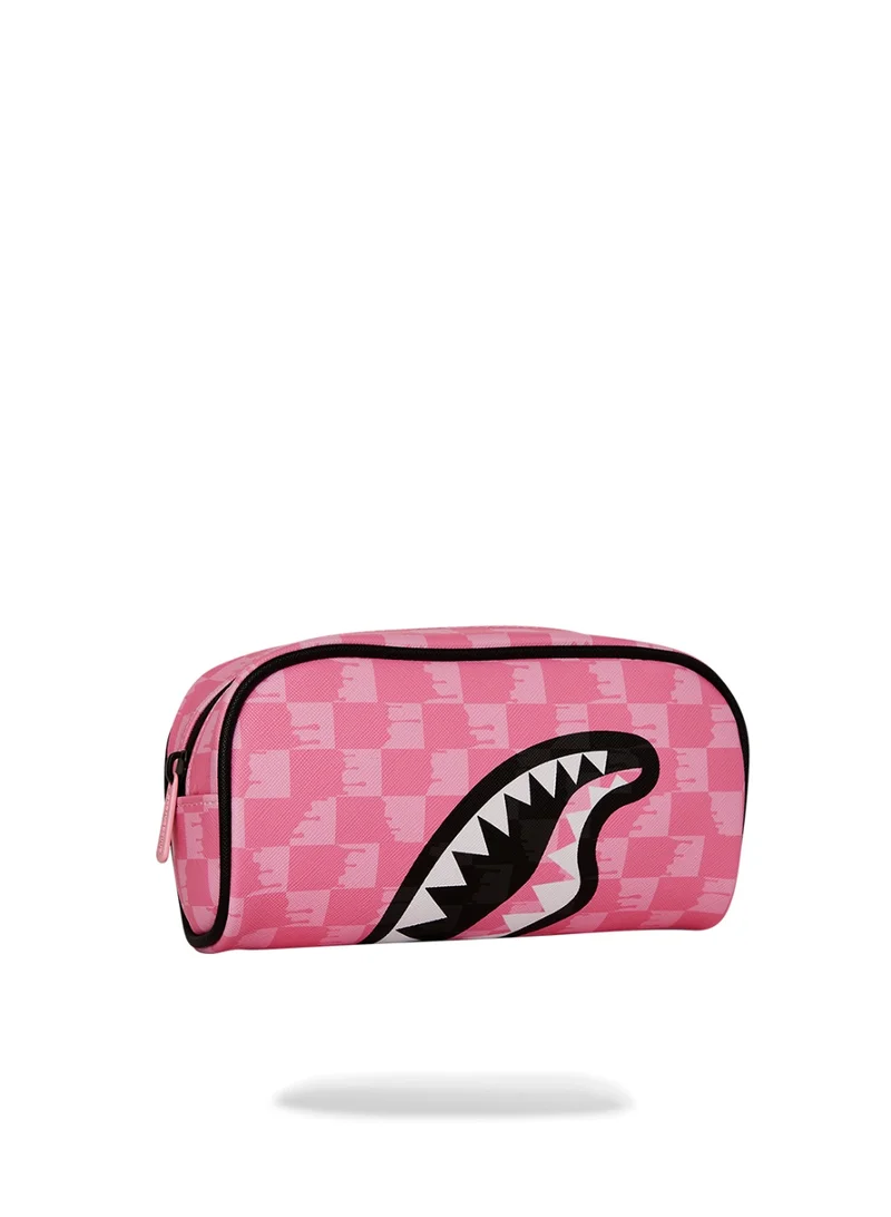 سبراي جراوند PINK AND BLACK DRIP CHECK PENCIL POUCH