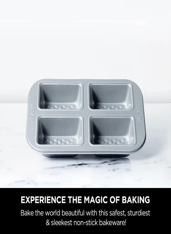 Meyer Bakemaster Carbon Steel Non Stick Bakeware 4 Cup Loaf Tin | Cake Pan | Loaf Pan | Non Stick Loaf Pan | Bread Loaf Pan for Baking, Grey - Image 2