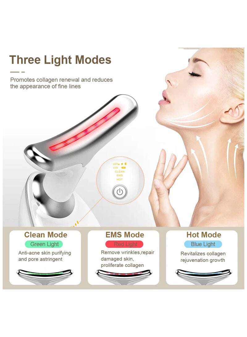 PANDA JOJO Face Massager, Face Beauty Device, Facial Lifting Therapy Machine EMS Face Massager Anti Wrinkle Skin Tightening Reduce Double Chin Skin Care Tools 7 Colour Modes - Image 5