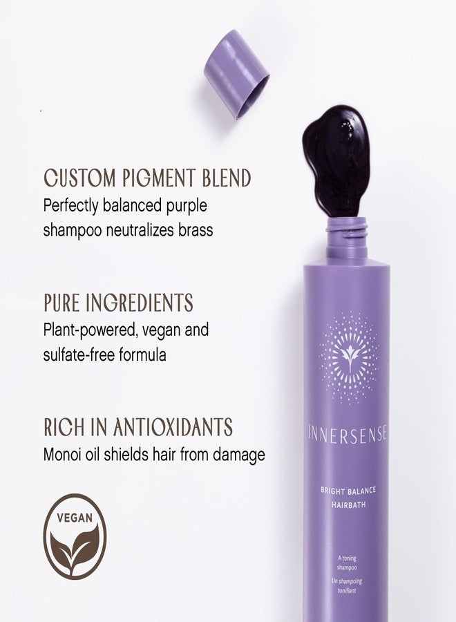 INNERSENSE Organic Beauty - Natural Bright Balance Purple Hairbath | Toning, Color Care, For Lightened or Grey Hair | Non-Toxic, Cruelty-Free Haircare (2 Pack - 2 fl oz | 59.1 ml each) - Image 4