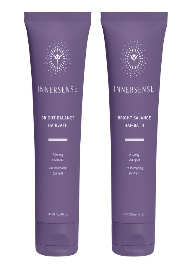 INNERSENSE Organic Beauty - Natural Bright Balance Purple Hairbath | Toning, Color Care, For Lightened or Grey Hair | Non-Toxic, Cruelty-Free Haircare (2 Pack - 2 fl oz | 59.1 ml each) - Image 1