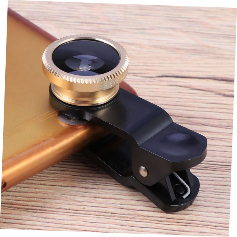 Golden 3 in 1 Clip On Camera Lens Kit for Smartphones Fisheye Wide Angle Macro Photography Video - Image 5