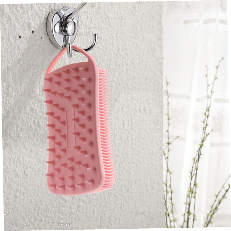 Soft Exfoliating Silicone Bath Brush Set For Body And Scalp With Hook 2 Pieces - Image 5