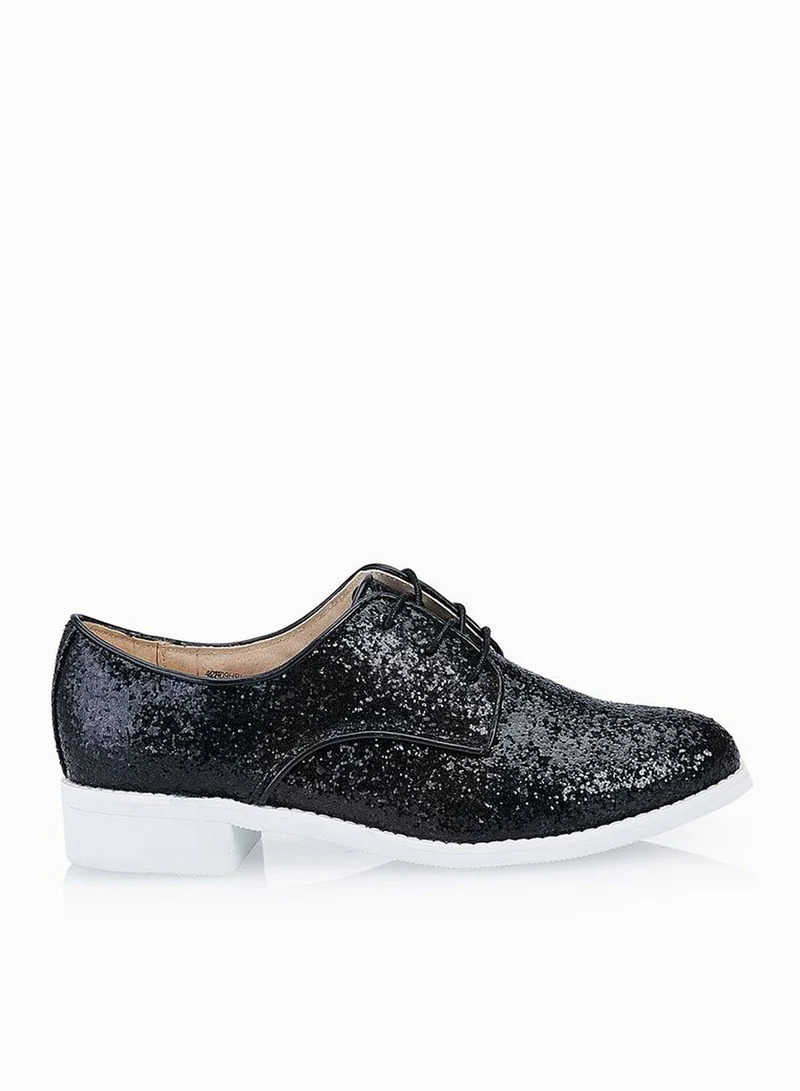 TOPSHOP FLASH Glitter Lace Up Shoes