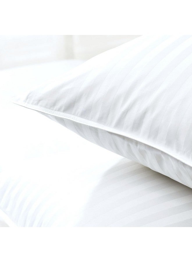 AJISH Hotel Collection Bed Pillows for Sleeping 4 Pack Queen Size 20 X 30 Inch, Unique Striped White Pillows, Super Soft Microfiber Filled Pillows, All Night Comfort Sleep, Home Decor - Image 4