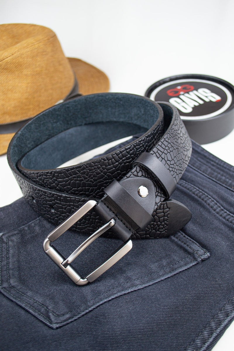 Gayış Gaış Special Boxed| Premium 100% Leather | Men's Denim-Fabric Trouser Belt | Italian Leather Belt  - Image 3