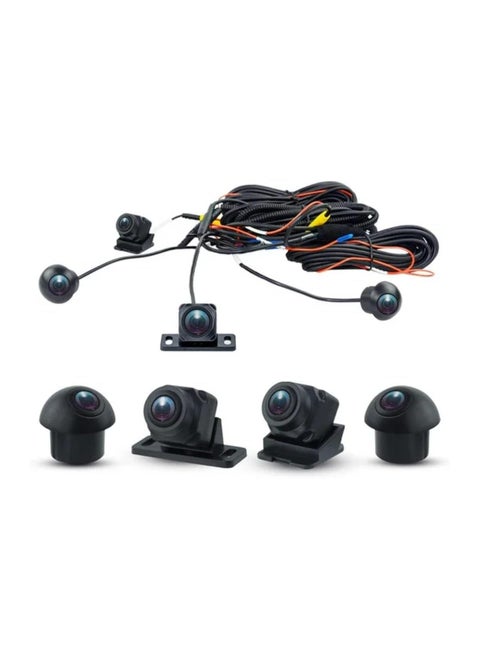360 Degree Bird View Surround System, 1080P HD Car Backup Camera System with Car DVR Recorder & 4 Reverse Cameras, Waterproof Universal Panoramic View All Round Front/Side/Rear View Camera for All Car