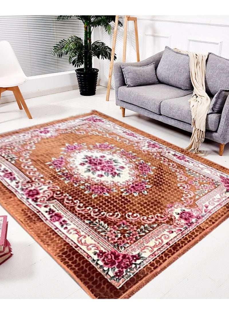 Stargold Portable Premium Carpet, High-Quality Premium Polyester Fabric, Foldable, Floral Design With Multiple Colors, Daily Use And Travel 200x300cm