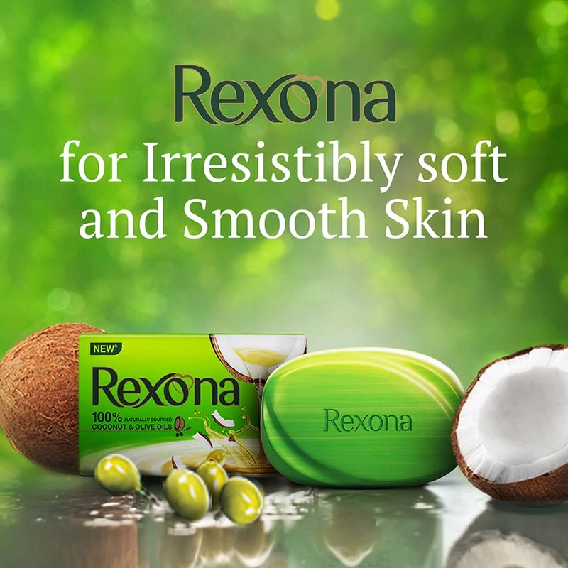 Rexona Rexona Coconut and Olive Oil Soap For Silky Smooth Skin 4X100 g - Image 4