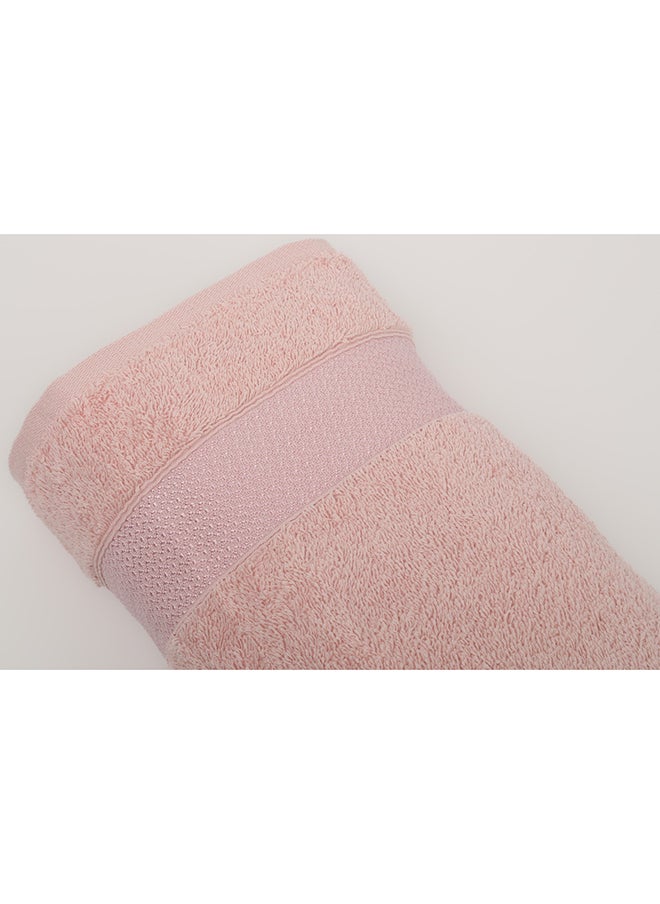 White Rose - Towel 4 Piece Bathroom  Set - SERENITY - 550 GSM - 100% Cotton Terry - 2 Bath  70X140 cm & 2 Hand  50x90 cm-Premium Touch-Quick Dry - Super Absorbent-Pink - Image 1