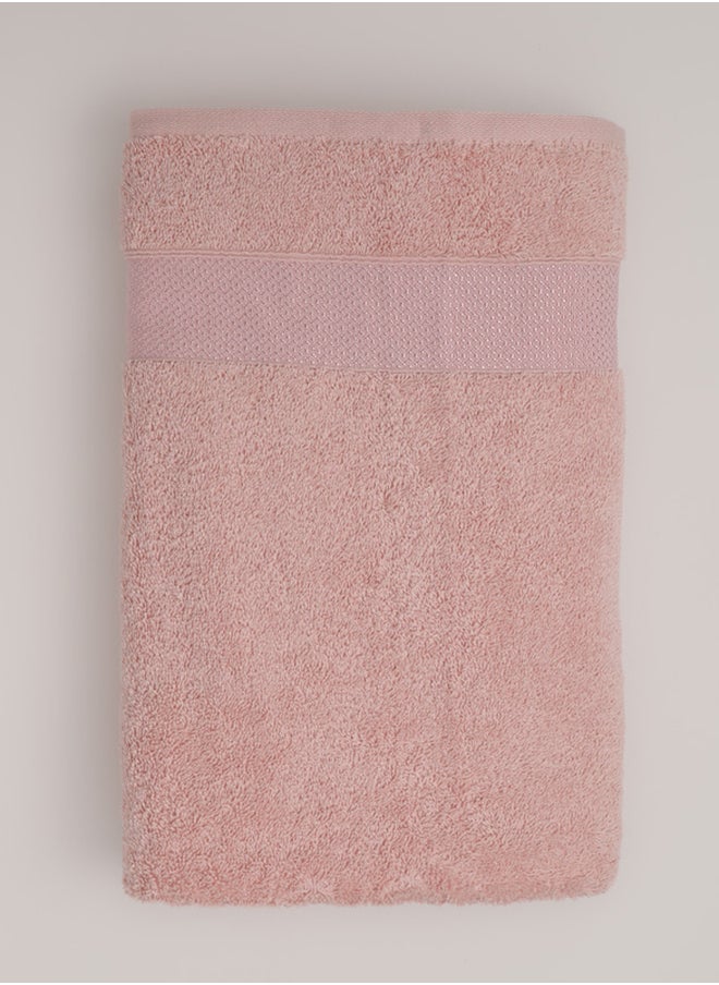 White Rose - Towel 4 Piece Bathroom  Set - SERENITY - 550 GSM - 100% Cotton Terry - 2 Bath  70X140 cm & 2 Hand  50x90 cm-Premium Touch-Quick Dry - Super Absorbent-Pink - Image 1