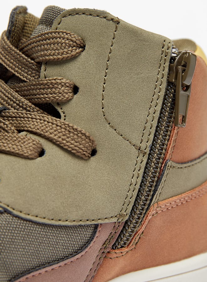 سيد دوتشيني أحذية رياضية عالية للأولاد بنعل خارجي بسحاب - Image 5