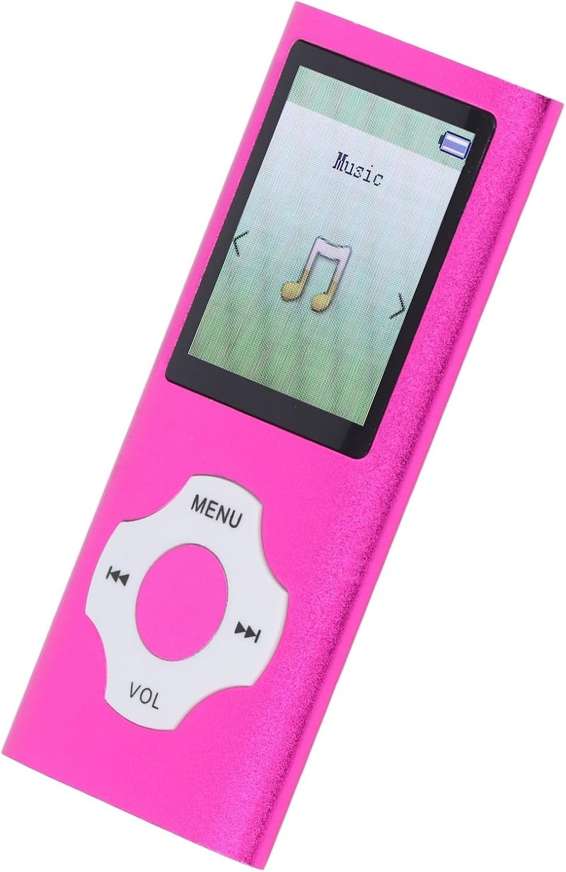 مشغل MP3 من Zunate، مشغل موسيقى MP4 بسعة 64 جيجابايت مع مكبر صوت HiFi وشاشة ملونة بحجم 1.8 بوصة، يدعم تخزينًا قابلًا للتوسيع حتى 128 جيجابايت للكتب الصوتية ومقاطع الفيديو (وردي وأرجواني) - Image 1
