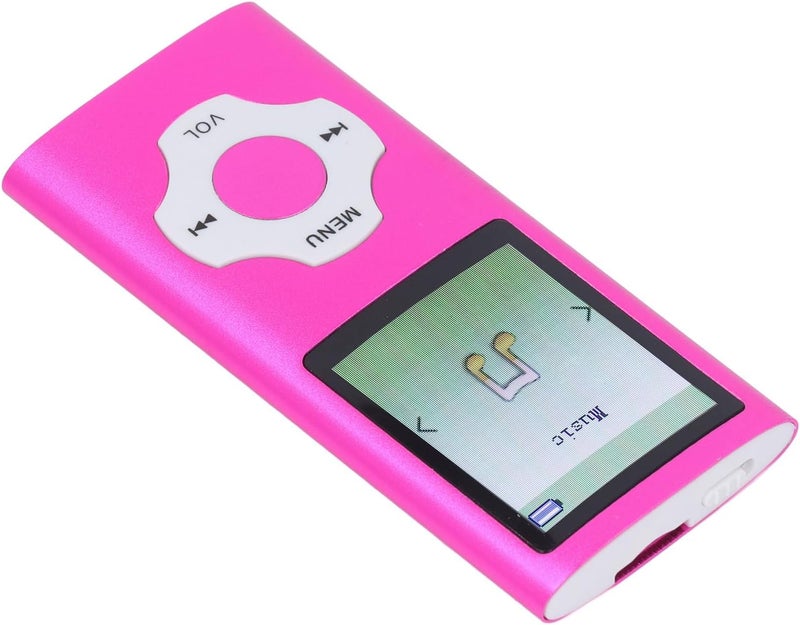 مشغل MP3 من Zunate، مشغل موسيقى MP4 بسعة 64 جيجابايت مع مكبر صوت HiFi وشاشة ملونة بحجم 1.8 بوصة، يدعم تخزينًا قابلًا للتوسيع حتى 128 جيجابايت للكتب الصوتية ومقاطع الفيديو (وردي وأرجواني) - Image 4