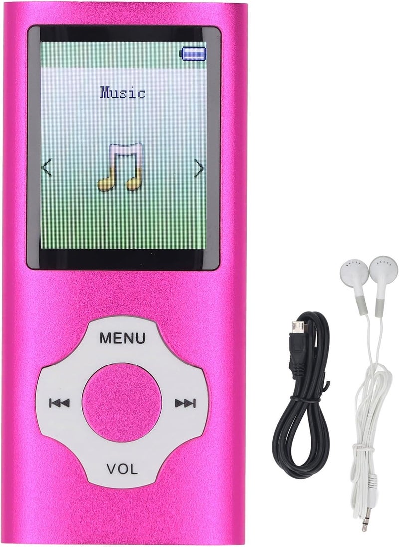 مشغل MP3 من Zunate، مشغل موسيقى MP4 بسعة 64 جيجابايت مع مكبر صوت HiFi وشاشة ملونة بحجم 1.8 بوصة، يدعم تخزينًا قابلًا للتوسيع حتى 128 جيجابايت للكتب الصوتية ومقاطع الفيديو (وردي وأرجواني) - Image 3