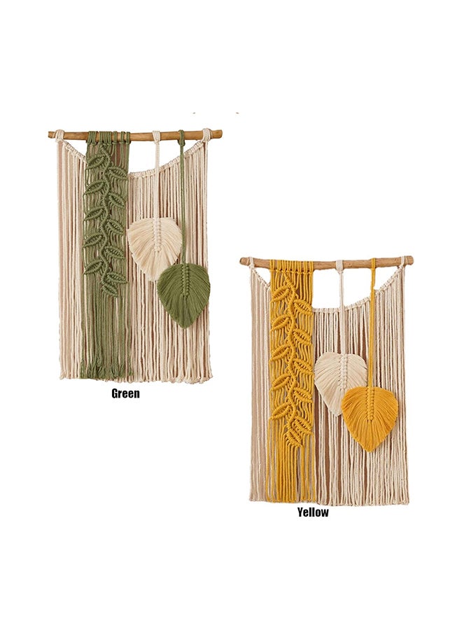 انتيكيانو مكرمية جدارية للتعليق على الحائط، ديكور عصري بوهيمي 66x38 سم - Image 4