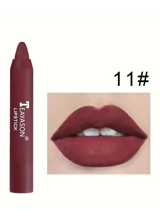 TEAYASON Matte Lipstick Color Rendering Moisturizing Lip Gloss Easy To Color Lip Glaze Rotating Lipstick Pen Valentine's Day Gifts  - Image 1