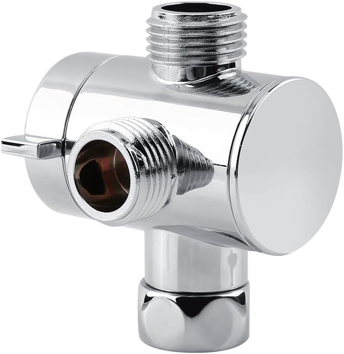 كلاراكو صمام تحويل موزع مياه ثلاثي الاتجاهات لرأس الدش، صمام محول متعدد الوظائف قابل للتعديل بمفتاح G1/2 بوصة لبيديه المرحاض أو رأس الدش - Image 1