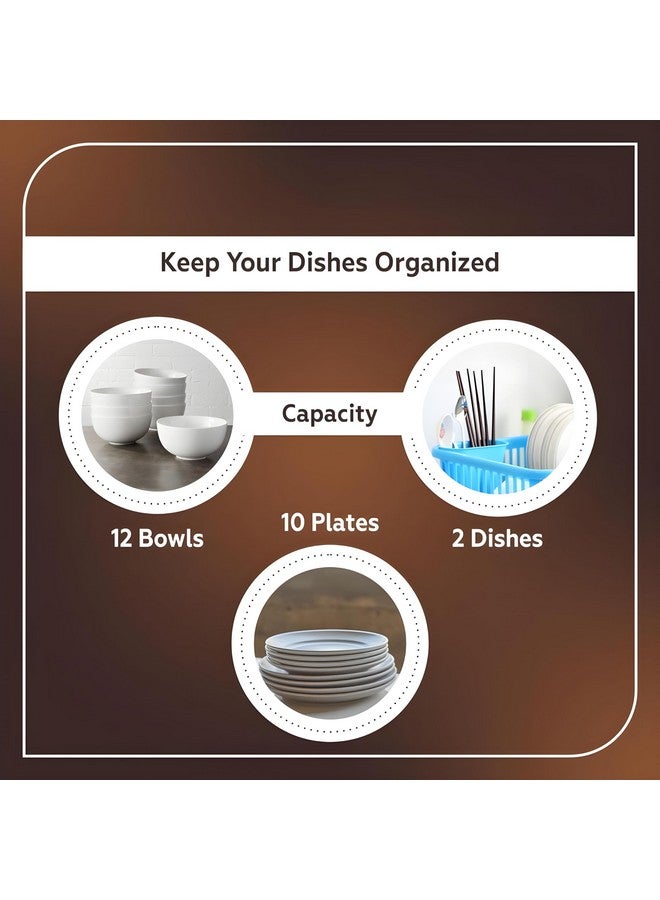Homeor Houshe 3 in 1 Durable Plastic Kitchen Sink, Large Dish Rack Drainer, Drying Rack Washing Basket with Tray for Kitchen, Dish Rack Organizers, Utensils Drainer Basket for Kitchen, Brown - Image 4