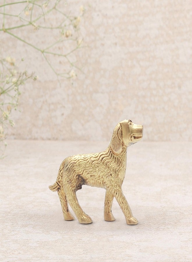 TORPPEZA Brass Animal Dog Sculpture Statue Handcrafted Decorative Showpiece Idol for Home, Office Décor (Size : 6.5cm Height | Weight : 98gm Approxe) - Image 2