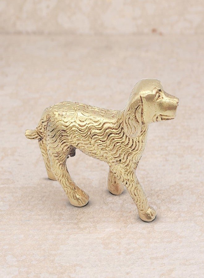 TORPPEZA Brass Animal Dog Sculpture Statue Handcrafted Decorative Showpiece Idol for Home, Office Décor (Size : 6.5cm Height | Weight : 98gm Approxe) - Image 4