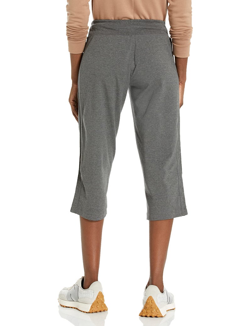 Danskin Women's Drawcord Crop Pant, Charcoal Heather, 2X - Image 2