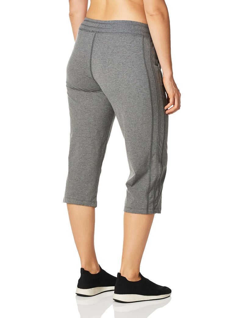 Danskin Women's Drawcord Crop Pant, Charcoal Heather, 2X - Image 3