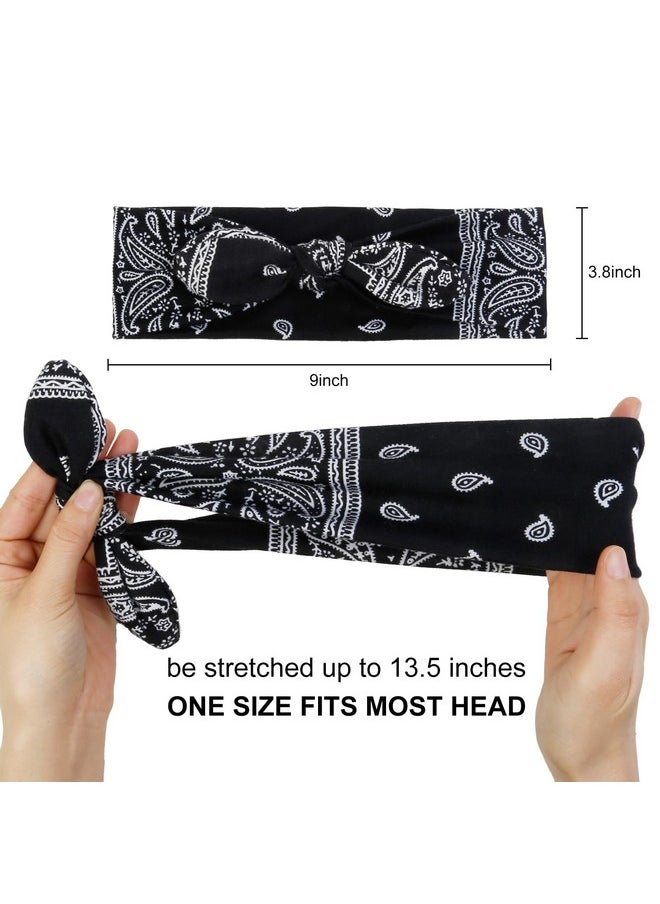 AKTVSHOW 10 Pack Bow Headbands For Women, Rabbit Ear Boho Headband For Girls Cute Hair Accessories  - Image 2