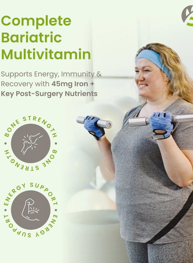 Bari Slim Complete Chewable Bariatric Multivitamin Tablets - 45 mg Iron Bariatric Vitamin & Supplement for Post Bariatric Surgery Including Gastric Bypass & Sleeve - Delicious & Convenient | Orange - Image 2