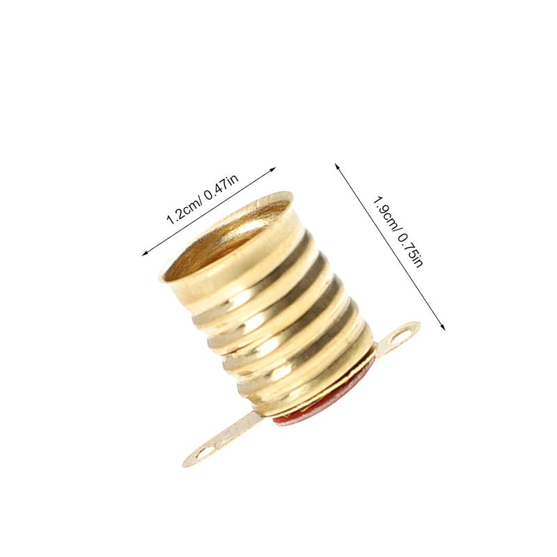 50 قطعة قاعدة مصباح برغي صغيرة حاملة لمبة مقبس نحاسي كامل لمصابيح المؤشر الاختبارات الكهربائية الأعمال اليدوية للتجارب العلمية المنزلية - Image 3