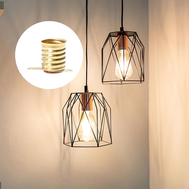 50 قطعة قاعدة مصباح برغي صغيرة حاملة لمبة مقبس نحاسي كامل لمصابيح المؤشر الاختبارات الكهربائية الأعمال اليدوية للتجارب العلمية المنزلية - Image 4